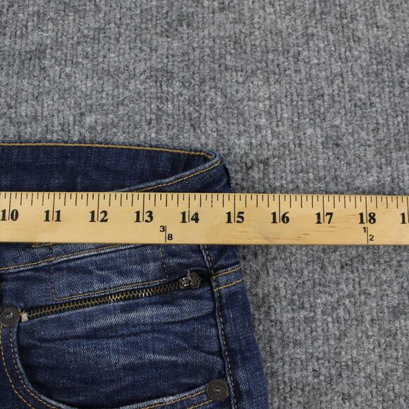 R13 Jeans Womens 27 Blue Biker Boy Howell Indigo Skinny Stretch Made Italy - Picture 12 of 16